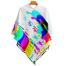 Load image into Gallery viewer, Knitted Cape With Fringed Edge Inkedjoy