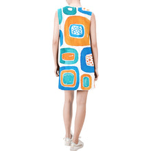 Cargar imagen en el visor de la galería, Sleeveless Round Neck Shift Dress (Model D51) Inkedjoy