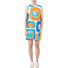 Cargar imagen en el visor de la galería, Sleeveless Round Neck Shift Dress (Model D51) Inkedjoy