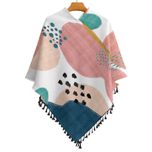 Carica l'immagine nel visualizzatore di Gallery, Knitted Cape With Fringed Edge Inkedjoy