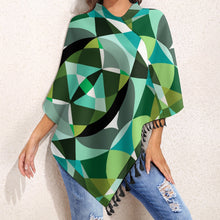 Carica l'immagine nel visualizzatore di Gallery, Knitted Cape With Fringed Edge Inkedjoy