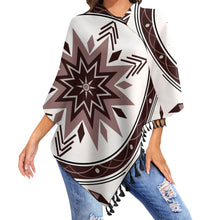 Carica l'immagine nel visualizzatore di Gallery, Knitted Cape With Fringed Edge Inkedjoy