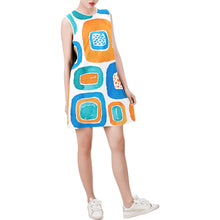 Cargar imagen en el visor de la galería, Sleeveless Round Neck Shift Dress (Model D51) Inkedjoy