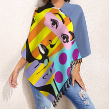 Carica l'immagine nel visualizzatore di Gallery, Knitted Cape With Fringed Edge Inkedjoy