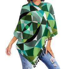 Carica l'immagine nel visualizzatore di Gallery, Knitted Cape With Fringed Edge Inkedjoy