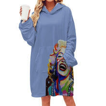 Carica l'immagine nel visualizzatore di Gallery, Women's Adult Hooded Blanket Shirt Inkedjoy