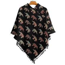 Carica l'immagine nel visualizzatore di Gallery, Knitted Cape With Fringed Edge Inkedjoy