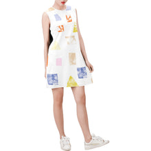 Cargar imagen en el visor de la galería, Sleeveless Round Neck Shift Dress (Model D51) Inkedjoy