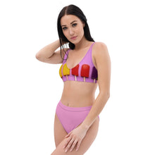 Carica l'immagine nel visualizzatore di Gallery, Bikini ice ecosostenibile a vita alta con stampa all over - trisarte