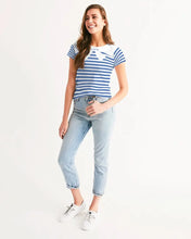 Carica l'immagine nel visualizzatore di Gallery, Blue Women's T-shirt - trisarte