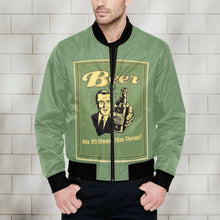 Carica l'immagine nel visualizzatore di Gallery, Men's All Over Print Quilted Bomber Jacket(Model H33) Inkedjoy