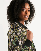 Cargar imagen en el visor de la galería, Floral Women's Bomber Jacket - trisarte