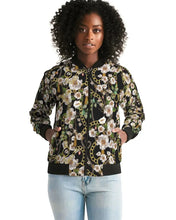 Cargar imagen en el visor de la galería, Floral Women's Bomber Jacket - trisarte