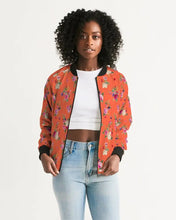 Carica l'immagine nel visualizzatore di Gallery, Orange Women's Bomber Jacket - trisarte