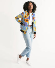 Carica l'immagine nel visualizzatore di Gallery, Summer Flowers Women's Bomber Jacket - trisarte