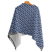 Cargar imagen en el visor de la galería, Knitted Cape With Fringed Edge Inkedjoy