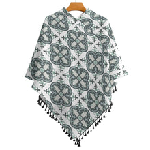 Load image into Gallery viewer, Knitted Cape With Fringed Edge Inkedjoy
