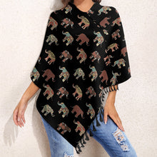 Carica l'immagine nel visualizzatore di Gallery, Knitted Cape With Fringed Edge Inkedjoy