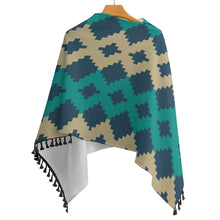Load image into Gallery viewer, Knitted Cape With Fringed Edge Inkedjoy
