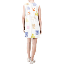 Carica l&#39;immagine nel visualizzatore di Gallery, Sleeveless Round Neck Shift Dress (Model D51) Inkedjoy
