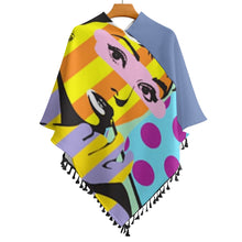 Carica l&#39;immagine nel visualizzatore di Gallery, Knitted Cape With Fringed Edge Inkedjoy
