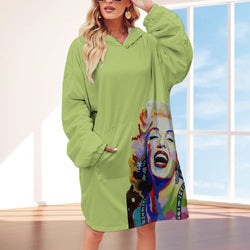 Women's Adult Hooded Blanket Shirt Inkedjoy