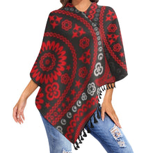 Load image into Gallery viewer, Knitted Cape With Fringed Edge Inkedjoy
