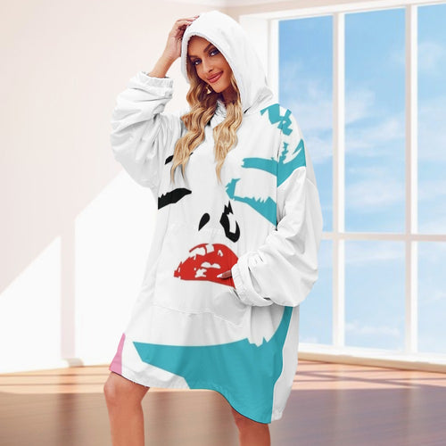 Women's Adult Hooded Blanket Shirt Inkedjoy