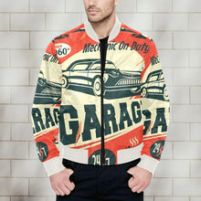 Carica l&#39;immagine nel visualizzatore di Gallery, Men&#39;s All Over Print Quilted Bomber Jacket(Model H33) Inkedjoy
