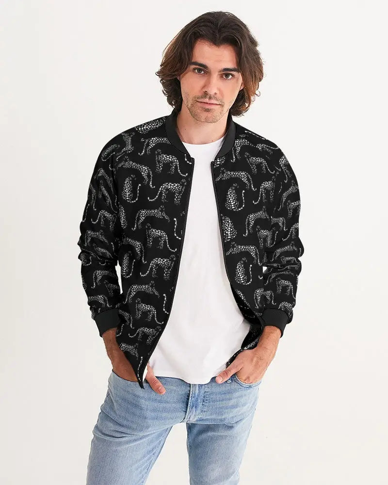 Cheetah Silhouette Men's Bomber Jacket - trisarte