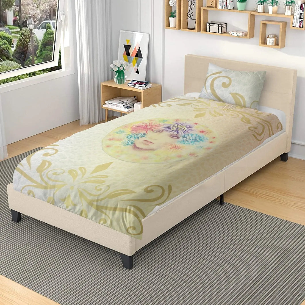 Copri piumone con federe Art gold - trisarte