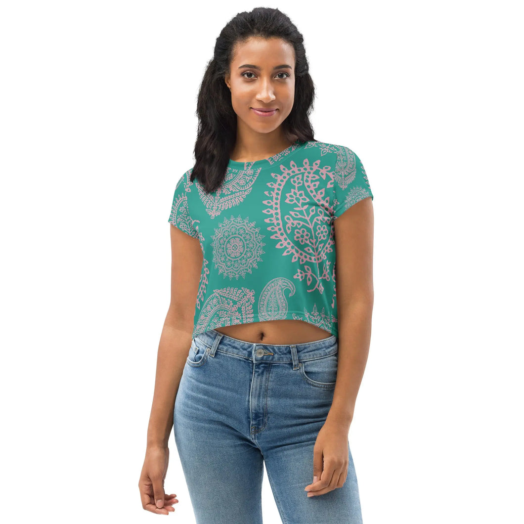 Crop top pop green - trisarte