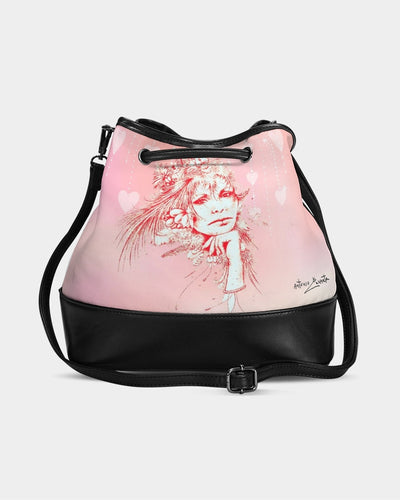 art Mini Drawstring Bucket Bag trisarte