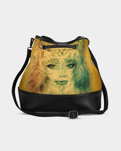 art Mini Drawstring Bucket Bag trisarte