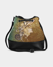 Carica l&#39;immagine nel visualizzatore di Gallery, oro Mini Drawstring Bucket Bag trisarte
