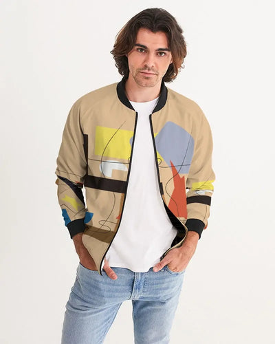 Neutral Color Men's Bomber Jacket - trisarte