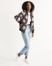 Cargar imagen en el visor de la galería, Pop Pink Women&#39;s Bomber Jacket - trisarte
