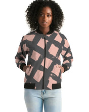 Cargar imagen en el visor de la galería, Pop Pink Women&#39;s Bomber Jacket - trisarte
