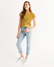 Load image into Gallery viewer, Yellow Plaid Women&#39;s Tee - trisarte
