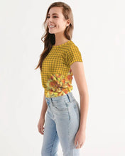 Load image into Gallery viewer, Yellow Plaid Women&#39;s Tee - trisarte
