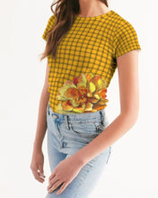 Load image into Gallery viewer, Yellow Plaid Women&#39;s Tee - trisarte
