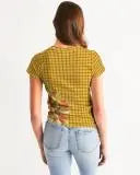 Load image into Gallery viewer, Yellow Plaid Women&#39;s Tee - trisarte
