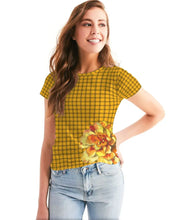 Load image into Gallery viewer, Yellow Plaid Women&#39;s Tee - trisarte
