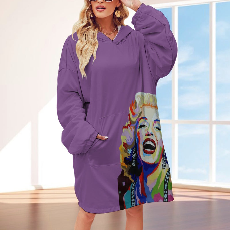 Women's Adult Hooded Blanket Shirt Inkedjoy