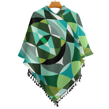 Carica l&#39;immagine nel visualizzatore di Gallery, Knitted Cape With Fringed Edge Inkedjoy
