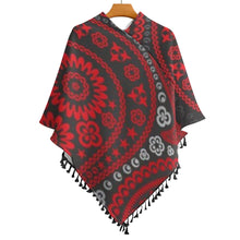 Load image into Gallery viewer, Knitted Cape With Fringed Edge Inkedjoy
