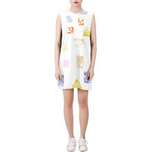 Carica l&#39;immagine nel visualizzatore di Gallery, Sleeveless Round Neck Shift Dress (Model D51) Inkedjoy
