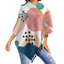 Load image into Gallery viewer, Knitted Cape With Fringed Edge Inkedjoy
